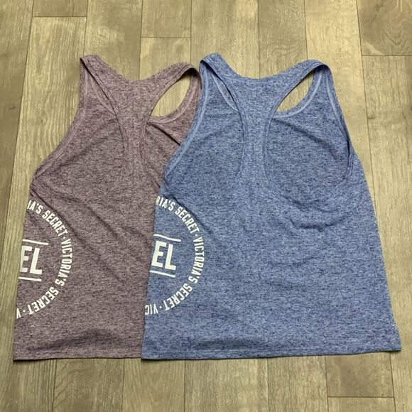 Victoria’s Secrets “Angel” Racerback Set Of‎ 2 Yoga Gym Running Tanktops - Picture 3 of 8